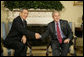 President George W. Bush welcomes Prime Minister Lee Hsien Loong of Singapore to the Oval Office Friday, May 4, 2007. Said the President after their meeting, "There is no better person to talk about the Far East with than Prime Minister Lee. He's got a very clear vision about the issues, the complications, and the opportunities." White House photo by Eric Draper
