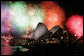 Fireworks burst over the Sydney Opera House Saturday, Sept, 7, 2007, during a dinner display in celebration of the opening of the Asian-Pacific Economic Cooperation summit. White House photo by Chris Greenberg