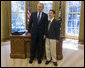 President George W. Bush stands with 14-year-old Evan O'Dorney, the 2007 Scripps Spelling Bee Champion. The Danville, California, home-schooled teenager won the national competition in May by correctly spelling the word "serrefine." He and his parents visited the Oval Office Monday, Sept. 17, 2007. White House photo by Joyce N. Boghosian