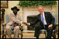 President George W. Bush meets with Salva Kiir, First Vice President of the Government of National Unity of the Republic of the Sudan and President of the Government of Southern Sudan, Thursday, Nov. 15, 2007, in the Oval Office. White House photo by Eric Draper