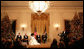 President George W. Bush addresses the audience Sunday, Dec. 2, 2007, as he introduces the 2007 Kennedy Center Honorees in the East Room during a reception in their honor at the White House. From left are: Brian Wilson, Martin Scorsese, Diana Ross, Steve Martin and Leon Fleisher. White House photo by Eric Draper
