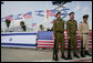 Soldiers stand at attention at Ben Gurion International Airport Wednesday, Jan. 9, 2008, as the arrival ceremonies welcoming President George W. Bush to Israel got under way. White House photo by Chris Greenberg