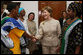 Mrs. Laura Bush is welcomed on her arrival to the WAMA Foundation Sunday, Fab. 17, 2008 in Dar es Salaam, Tanzania, for a meeting to launch the National Plan of Action for Orphans and Vulnerable Children. White House photo by Shealah Craighead