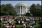 Guests sit on the South Lawn of the White House Tuesday, May 6, 2008, as President George W. Bush delivers remarks in celebration of Military Spouse Day, recognizing the impact spouses have on service members and honoring their volunteer service in educational, social and community endeavors. White House photo by Chris Greenberg