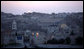 The sun rises Thursday, May 15, 2008, over the Old City of Jerusalem in this view taken from the King David Hotel. White House photo by Shealah Craighead