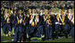 Members of the Class of 2008 listen to Mrs. Laura Bush as she delivers the commencement speech Thursday, May 29, 2008, at Enterprise High School in Enterprise, Alabama. White House photo by Shealah Craighead