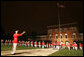 "The Commandants Own" United States Marine Drum and Bugle Corps performs in the Evening Parade at the Marine Barracks Friday, Aug. 29, 2008, in Washington DC. Over 3,000 people attended the parade, including President and Mrs. Bush. White House photo by Joyce N. Boghosian