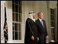 President George W. Bush greets Saudi Arabia King Abdullah bin Abdul Aziz Al Saud Friday, Nov. 14, 2008, upon his arrival for dinner with Summit on Financial Markets and World Economy Leaders. White House photo by Joyce N. Boghosian