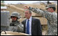 President George W. Bush participates in a demonstration at the U.S. Army National Training Center, April 4, 2007, at Fort Irwin, Calif. White House photo by Eric Draper