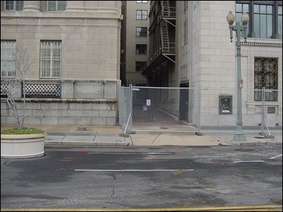 Pennsylvania Ave at the Treasury Building. 