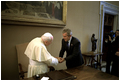 President Bush visits His Excellency Pope John Paul II at Vatican City May 28.