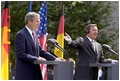 President George W. Bush and German Chancellor Schroeder conduct a joint press conference in Berlin May 23.