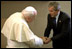 President Bush visits His Excellency Pope John Paul II at Vatican City May 28. White House photo by Eric Draper