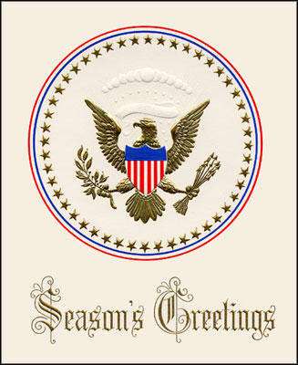 Season's Greetings card featuring the Coat of Arms