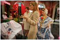 Laura Bush is given a tour of the Interoceanic Canal Museum, Monday, Nov. 7, 2005 in Panama.