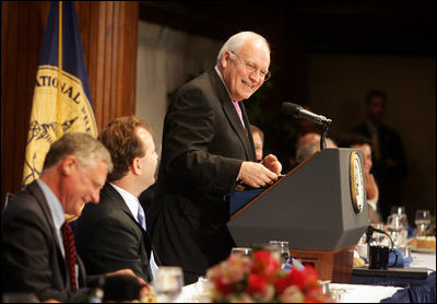 Vice President Dick Cheney delivers remarks at the Gerald R. Ford Journalism Prize Luncheon, Monday, June 19, 2006 at the National Press Club in Washington, D.C.