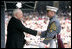 Vice President Dick Cheney presents a diploma to a U.S. Military Academy graduate during commencement ceremonies at Michie Stadium Saturday, May 26, 2007, in West Point, N.Y.