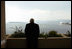 Vice President Dick Cheney looks out over the Adriatic Sea, Saturday, May 6, 2006 from the medieval city of Dubrovnik, Croatia.