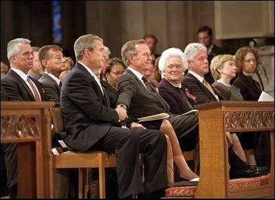 National Day of Prayer and Remembrance at the National Cathedral in Washington, D.C., Sept. 14, 2001.
