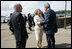 President George W. Bush greets Mrs. Janette Howard at the Man O War Steps Wharf in Sydney Wednesday, Sept. 5, 2007. The President joined Mrs. Howard and Prime Minister Howard for a social lunch with Australian troops.