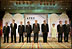 President George W. Bush stands with ASEAN leaders Friday, Nov. 18, 2005, at the Chosun Westin Hotel in Busan, Korea, site of the 2005 APEC conference.