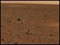 Martian Horizon. This is a portion of the first color image captured by the panoramic camera on the Mars Exploration Rover Spirit. Photo by NASA/JPL.
