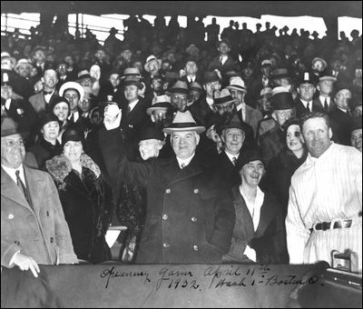 President Herbert Hoover was one of the great baseball fans to occupy the Oval Office. However, the onset of the Great Depression and the legendary Babe Ruth's opposition to Hoover stirred boos from fans during the President's first pitch at the 1931 World Series.