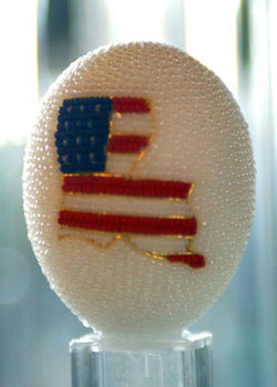 Painted egg by Dot Cannon, Baton Rouge, LA