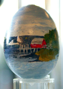Painted egg by Brad McFadden, Orrs Island, ME