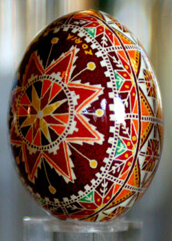 Painted egg by Zoria Zetaruk, Las Vegas, NV