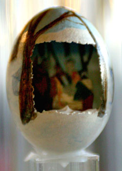 Painted egg by Herb C. Werden, North Walpole, NH