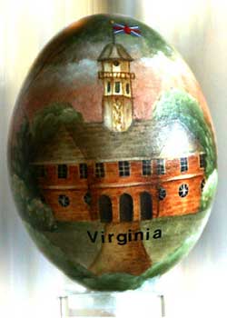 Painted egg by Betty Caithness, Forest, VA