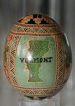 Painted egg by Theresa Somerset