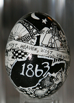 Painted egg by Janet Harlow