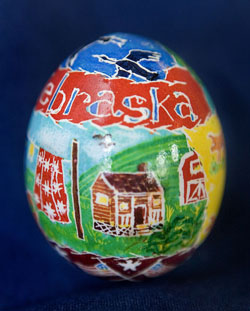 Painted egg by Carolyn Rix