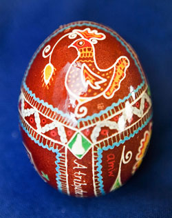Painted egg by Ann-Marie Waechter