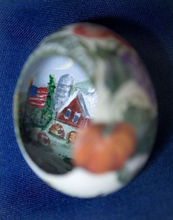 Painted egg by Marcia G. Stoetzel