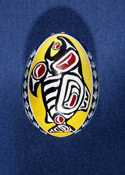 Painted and Decorated Egg Representing Alaska