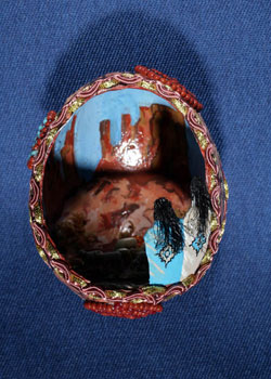 Painted and Decorated Egg Representing Arizona