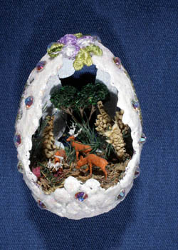 Painted and Decorated Egg Representing Illinois