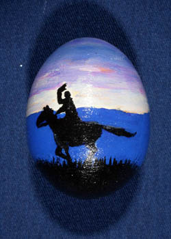 Painted and Decorated Egg Representing Kansas