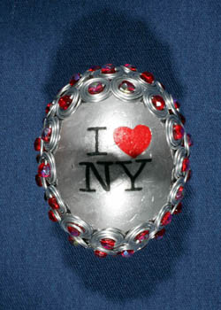 Painted and Decorated Egg Representing New York
