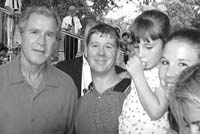President Bush with Bill Thornton ('02-03) and his daughter Victoria Thornton at the White House Tee Ball Game.