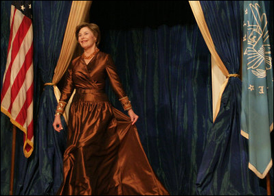 Laura Bush is introduced at the National Book Festival Gala Performance Friday, Sept. 28, 2007, where she delivered remarks at the Library of Congress in Washington D. C.