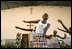 Dancers perform at Kagarama Church in Kigali, Rwanda, Thursday, July 14, 2005, during a visit by Laura Bush.