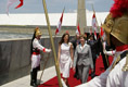 Laura Bush is joined by Anna Christina Kubitschek Pereira, granddaughter of former Brazil President Juscelino Kubitschek as they tour the Memorial JK in Brasilia, Brazil Saturday, Nov. 6, 2005. Mrs. Kubitschek Pereira is the President of the Memorial JK, which is located at the Cruzeiro Square, one of the highest points of the city.