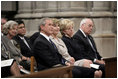 President George W. Bush, Laura Bush, Lynne Cheney and Vice President Cheney attend the National Day of Prayer and Remembrance Service at the Washington National Cathedral in Washington, D.C., Friday, Sept. 16, 2005.