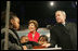 President Bush, Laura Bush: Lighting of the National Christmas Tree - Opening Ceremony for the 2006 Christmas Pageant of Peace. The Ellipse, Washington, D.C. President George W. Bush and Laura Bush are joined by Junior Rangers from the National Park Service program Thursday evening, Dec. 7, 2006, as they press the switch to light the National Christmas Tree on the Ellipse in Washington, D.C.