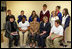 Laura Bush and U.S. Secretary of Education Margaret Spellings meet with staff and students Wednesday, Jan. 26, 2006 at the St. Bernard Unified School in Chalmette, La.
