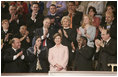 Laura Bush is applauded as she is introduced Tuesday evening, Jan. 31, 2006 during the State of the Union Address at United States Capitol in Washington.